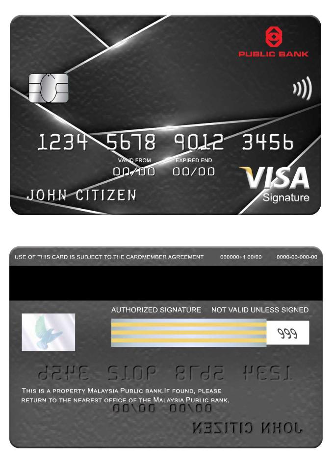 Malaysia Public Bank visa signature card